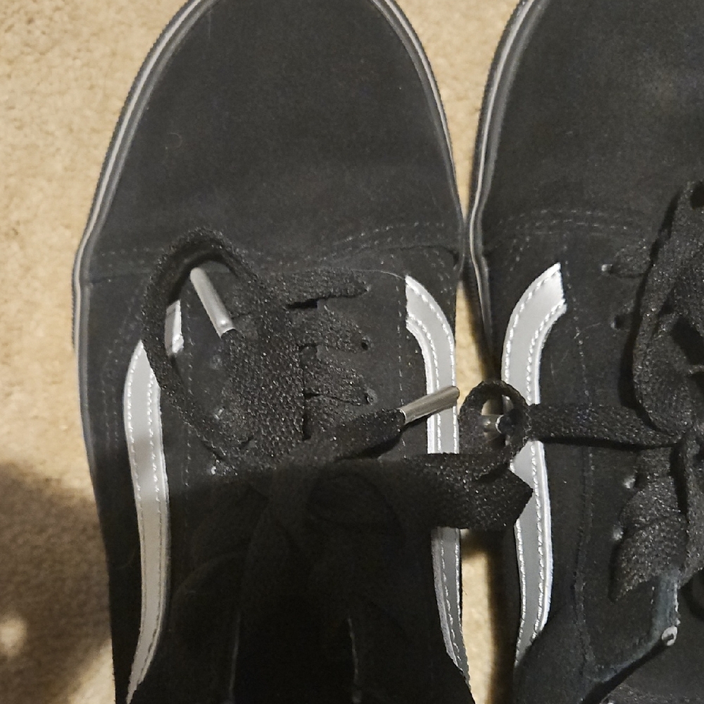 Classic Black and Silver Low Top Vans - Picture 8 of 10